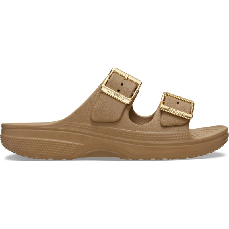 Crocs™ Saturday Metallic Buckle Sandal Women's Sepia