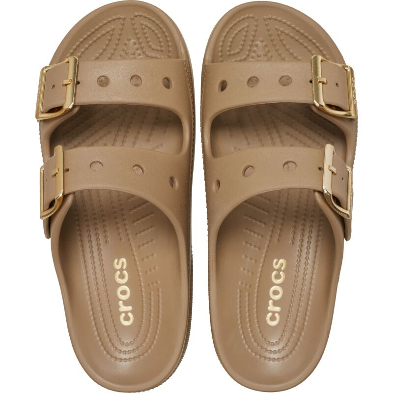 Crocs™ Saturday Metallic Buckle Sandal Women's Sepia