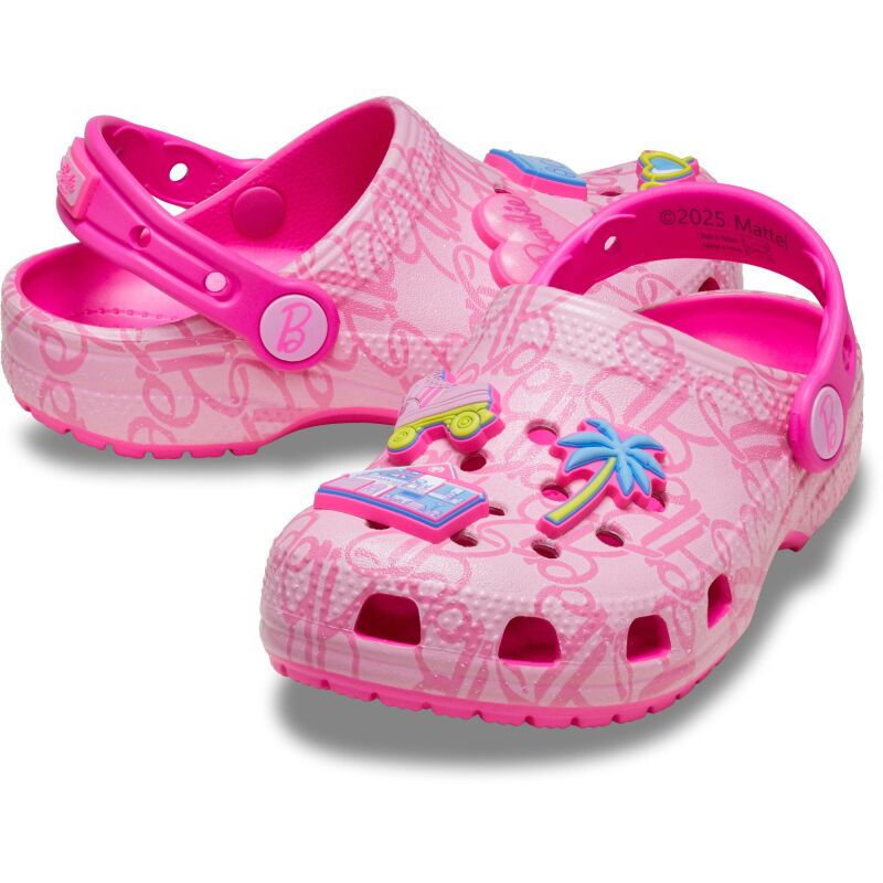 Crocs™ Mattel Pink Barbie Classic Clog Toddlers' Multi