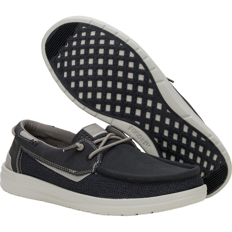 HEYDUDE Welsh Grip Classic Mesh Men 43154 Black/Storm Gray