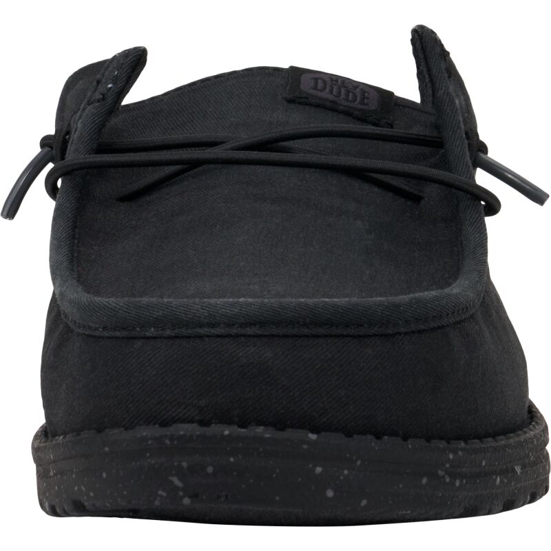 HEYDUDE Wally Slip Stretch Canvas Men 41293 Black/Black