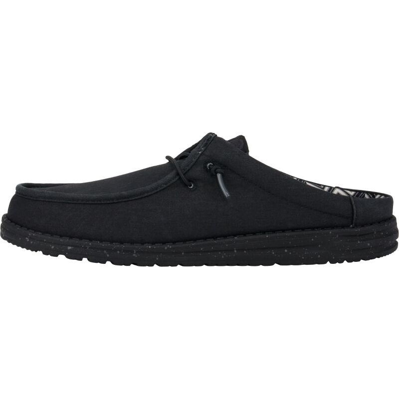 HEYDUDE Wally Slip Stretch Canvas Men 41293 Black/Black