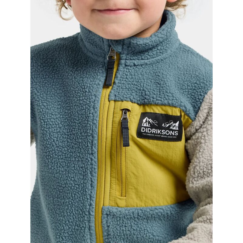 Didriksons Anten Kids' Full-Zip Factory Blue