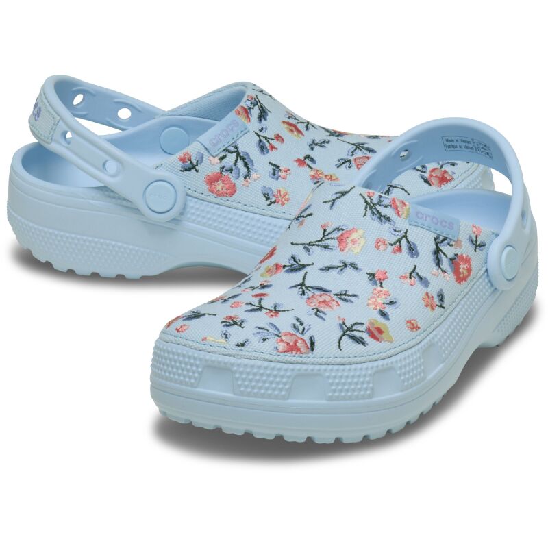Crocs™ Classic Crafted Floral Clog Blue Frost