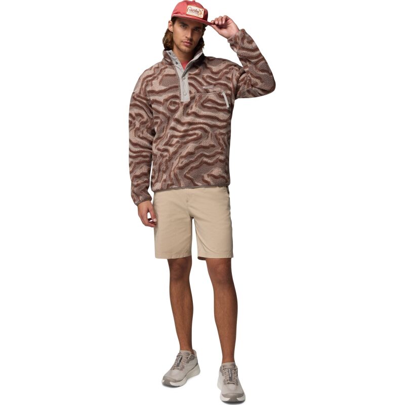 Columbia Helvetia II Printed Half Snap Fleece Men's Iron, Topoglitch