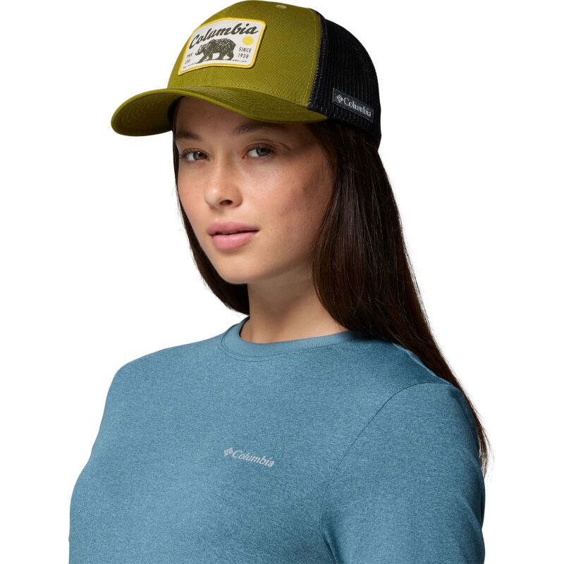 Columbia Mesh Snap Back Mossy Green, PNW Bear