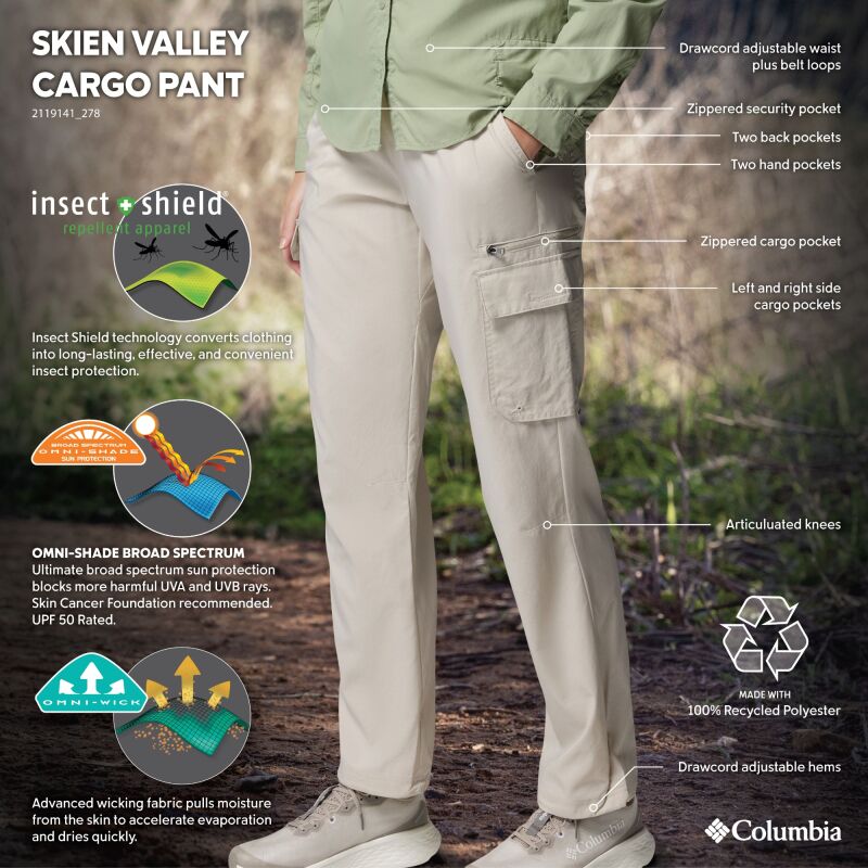 Columbia Skien Valley Cargo Pant Women's Dark Stone