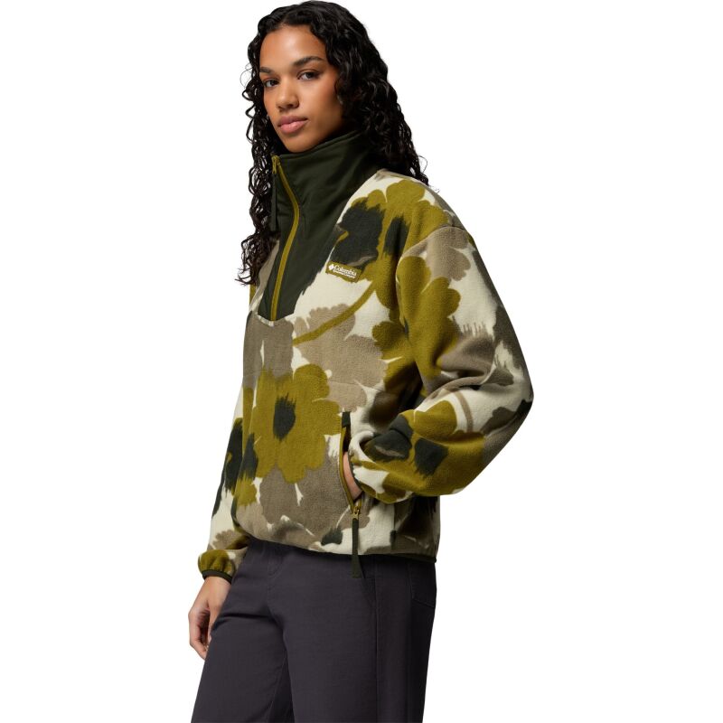 Columbia Sequoia Grove Printed Half Zip Women's Mossy Green, Ikatbloom