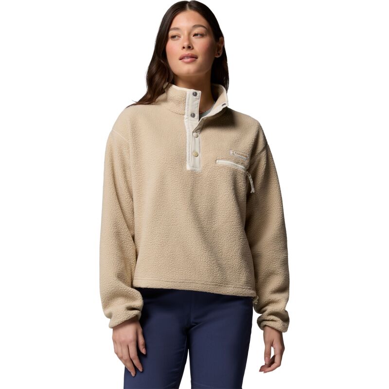 Columbia Helvetia II Cropped Half Snap Fleece Ancient Fossil, Dark Stone, Chalk