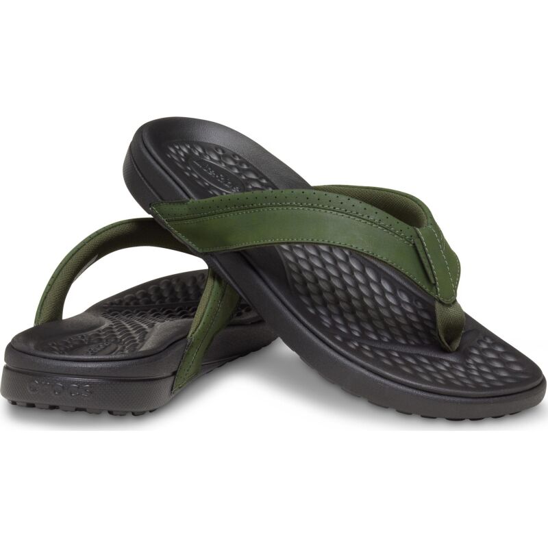 Crocs™ Yukon Surf Flip Army Green/Black