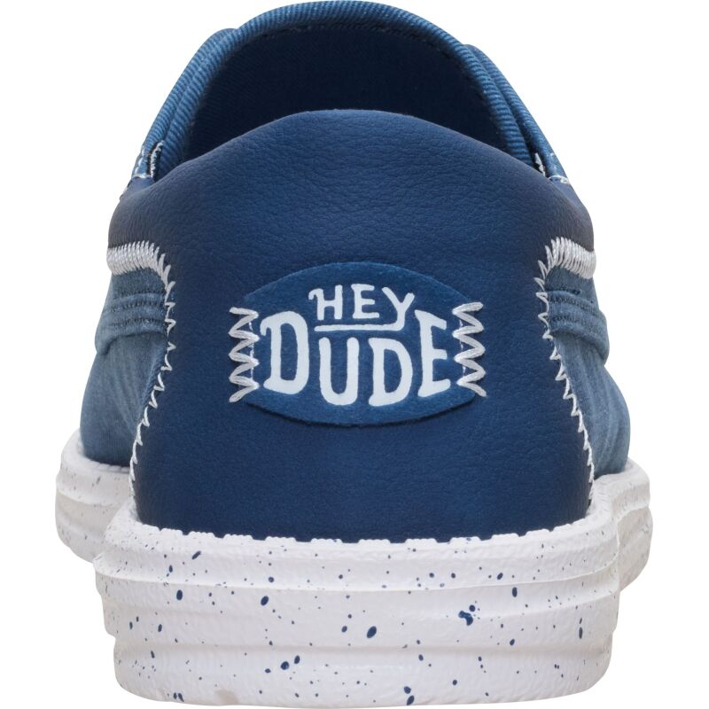 HEYDUDE Wally Cru Stretch Canvas Men's Ensign Blue/Multi