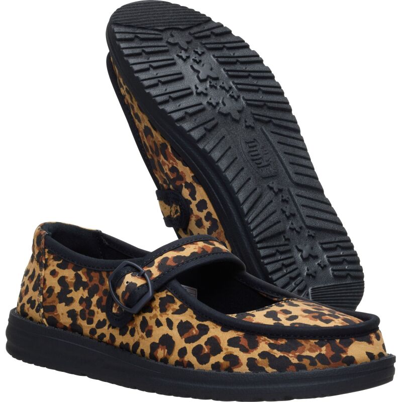 HEYDUDE Wendy Jane Washed Twill Women's Leopard/Black