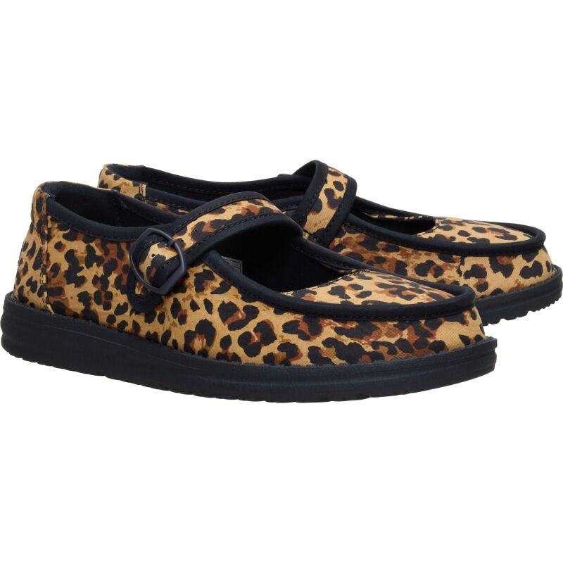 HEYDUDE Wendy Jane Washed Twill Women's Leopard/Black