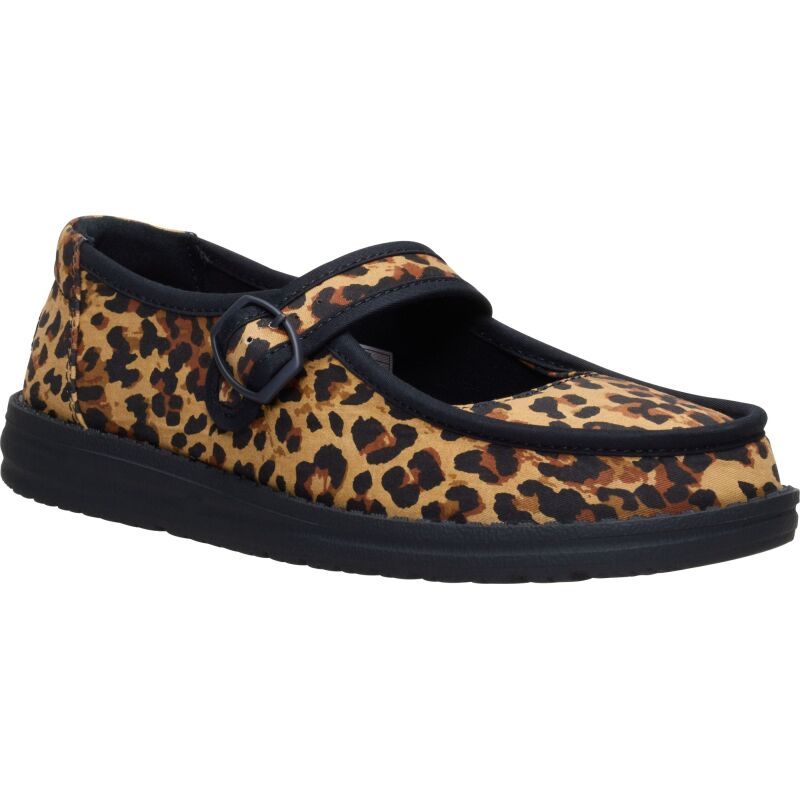HEYDUDE Wendy Jane Washed Twill Women's Leopard/Black