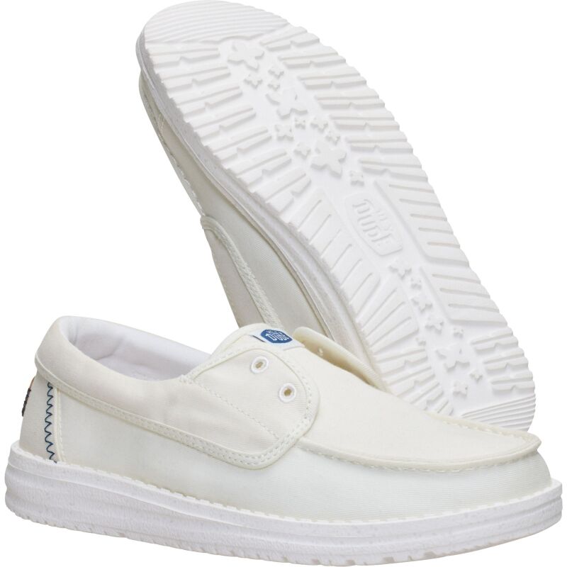 HEYDUDE Wendy Cru Stretch Canvas Women's Snow White