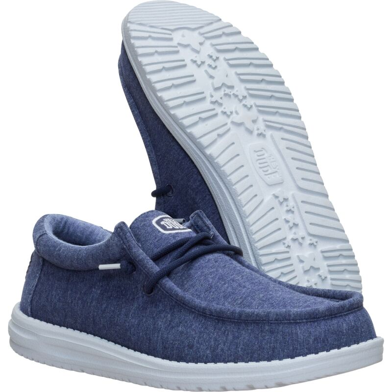 HEYDUDE Wally Stretch Jersey Men's Navy