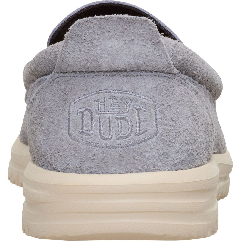 HEYDUDE Wally NXT Loafer Leather Men's Flannel Grey/Wood Ash