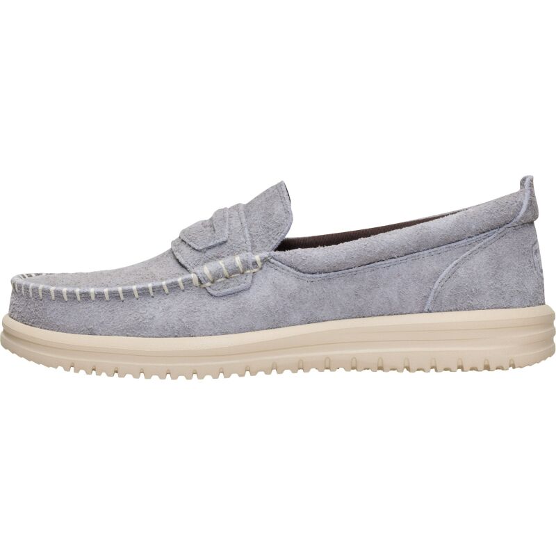 HEYDUDE Wally NXT Loafer Leather Men's Flannel Grey/Wood Ash