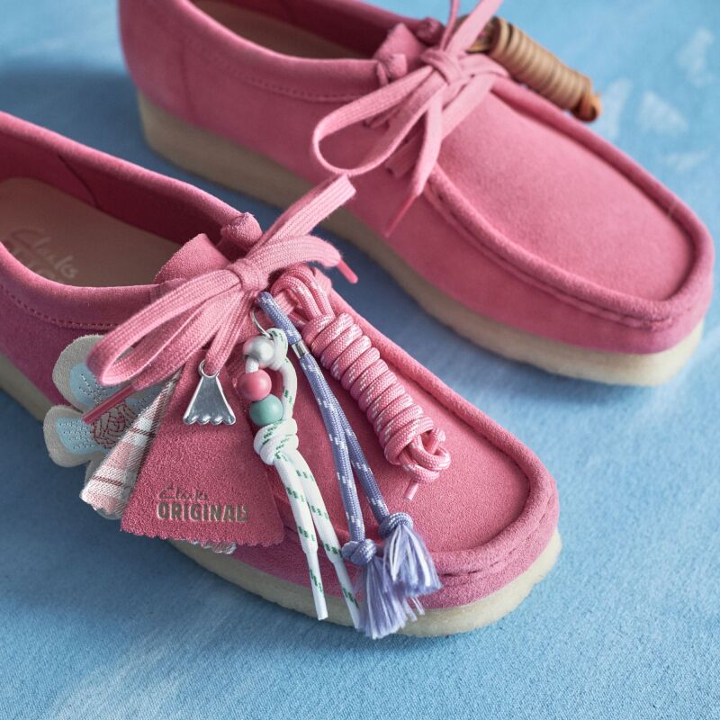 Clarks Wallabee Shoes Women's Pink Interest