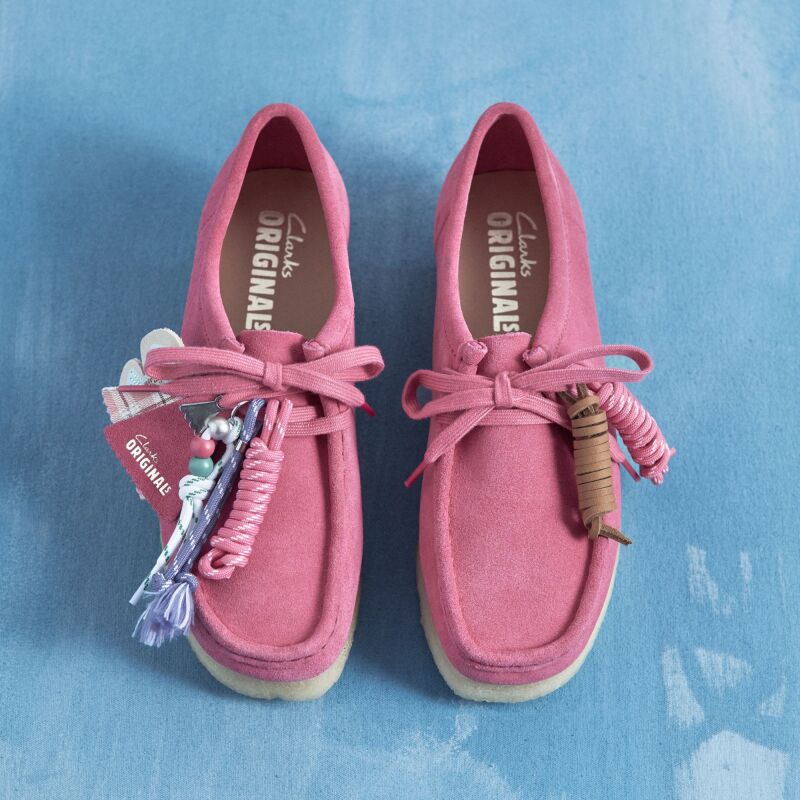 Clarks Wallabee Shoes Women's Pink Interest