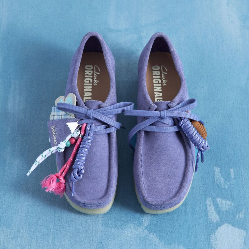 Clarks Wallabee Shoes Women's Purple Interest
