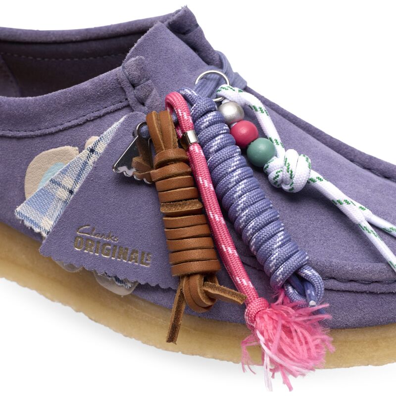 Clarks Wallabee Shoes Women's Purple Interest