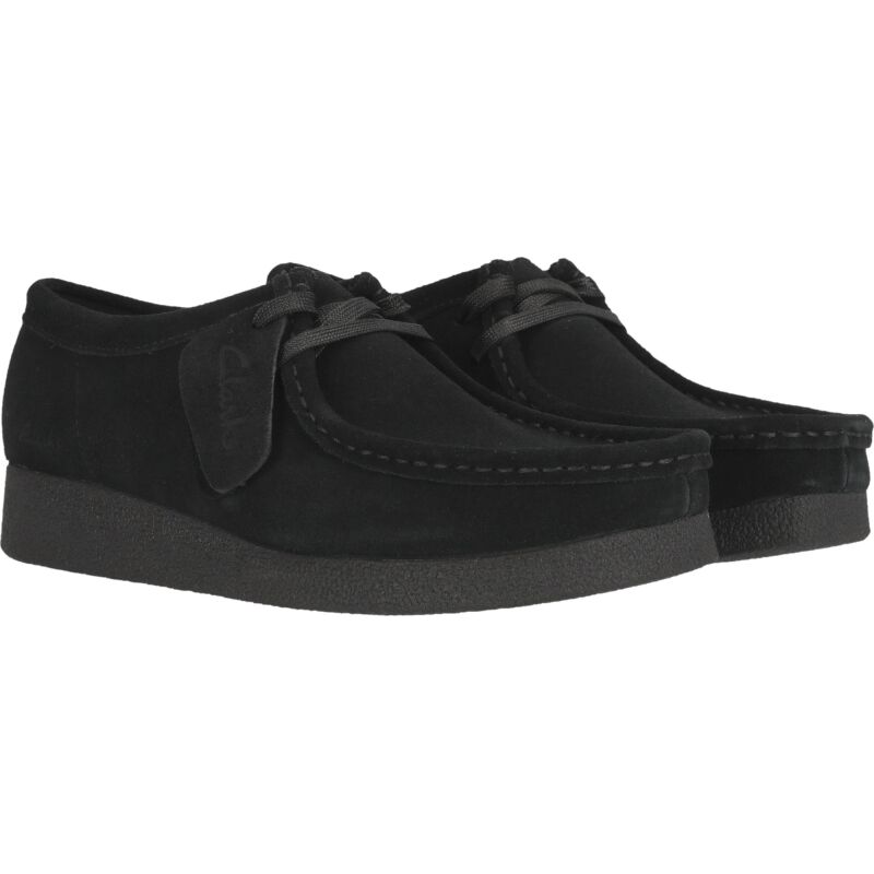 Clarks Wallabee EVO Shoe Women's Black Suede