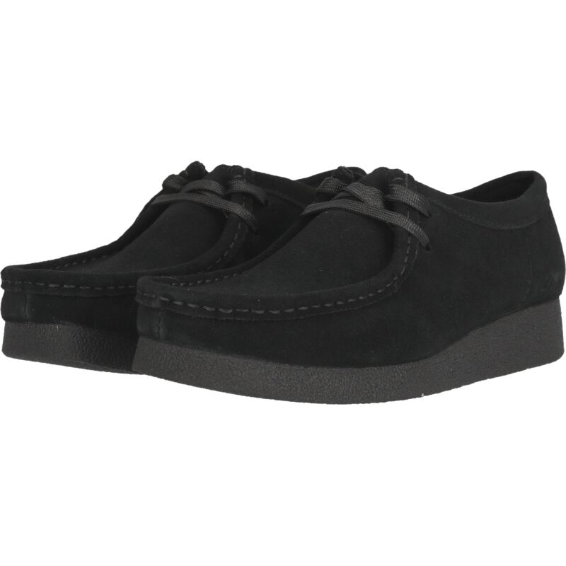 Clarks Wallabee EVO Shoe Women's Black Suede