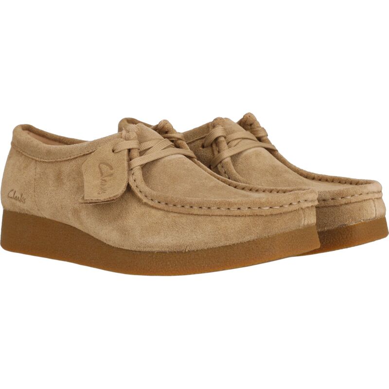 Clarks Wallabee EVO Shoe Women's Dark Sand Suede