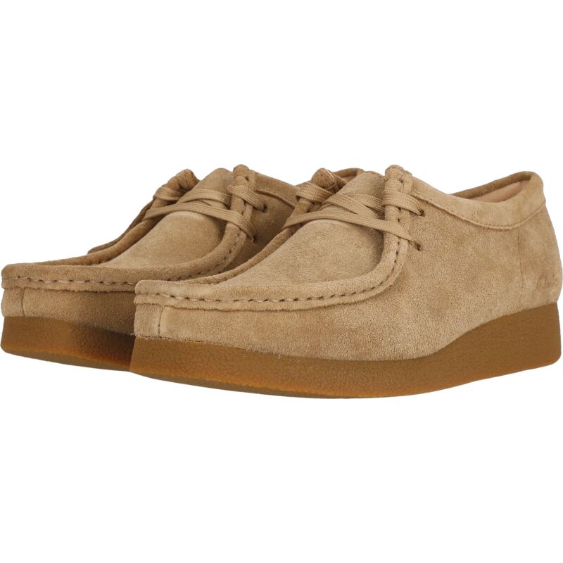 Clarks Wallabee EVO Shoe Women's Dark Sand Suede