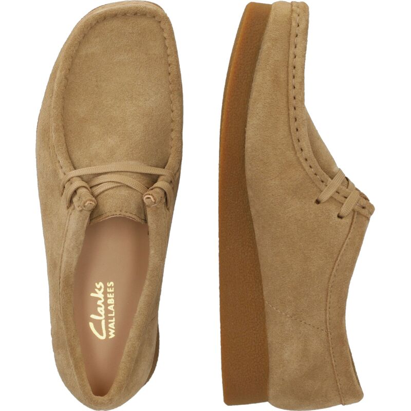 Clarks Wallabee EVO Shoe Women's Dark Sand Suede