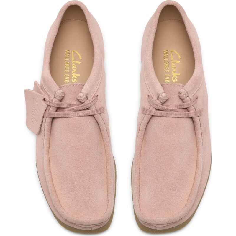 Clarks Wallabee EVO Shoe Women's Light Pink Suede