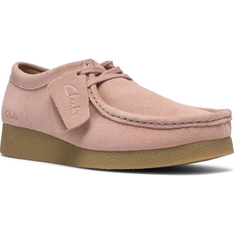 Clarks Wallabee EVO Shoe Women's Light Pink Suede