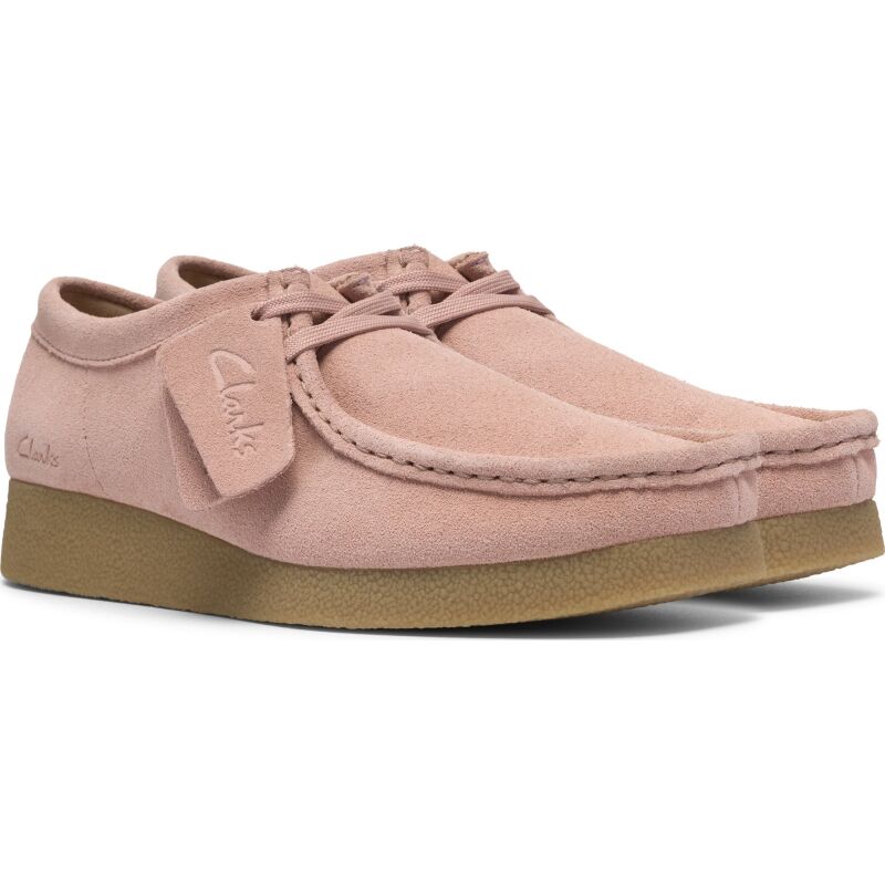 Clarks Wallabee EVO Shoe Women's Light Pink Suede