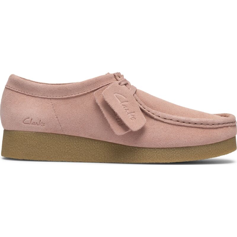 Clarks Wallabee EVO Shoe Women's Light Pink Suede