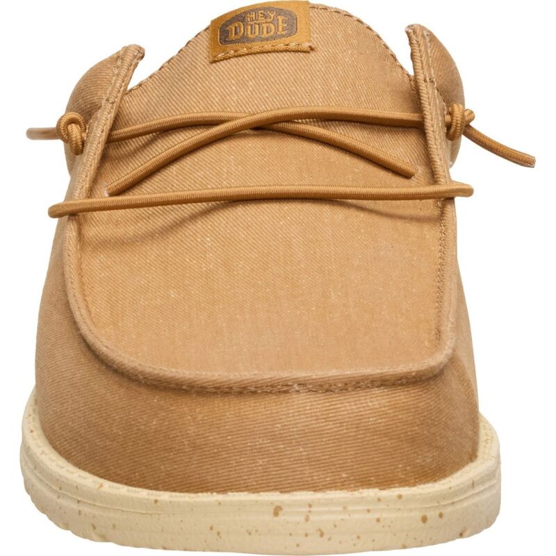 HEYDUDE Wally Slip Stretch Canvas Men 41293 Bone Brown/Boulder Tan