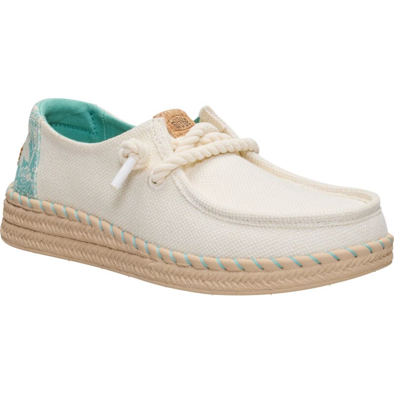 HEYDUDE Wendy Espadrille Hibiscus Women's Egret/Multi