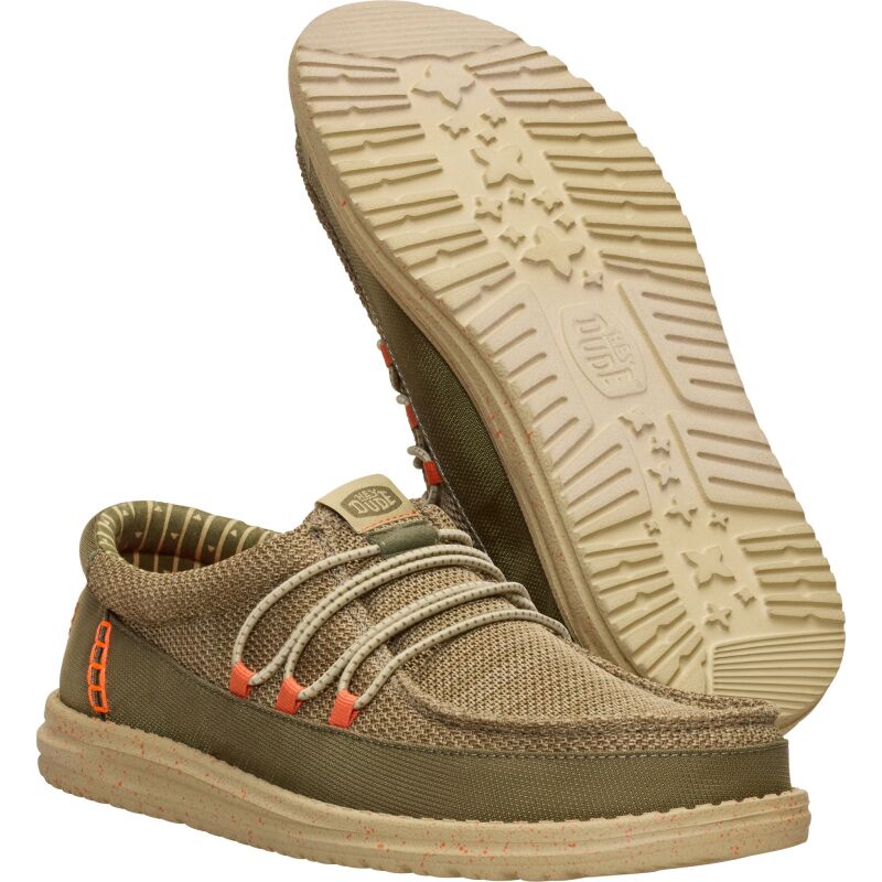 HEYDUDE Wally Guard Stretch Sox Men's Burnt Olive/Multi