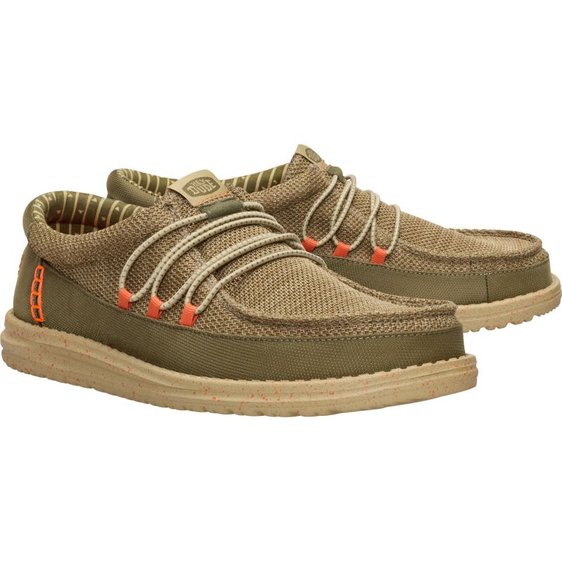HEYDUDE Wally Guard Stretch Sox Men's Burnt Olive/Multi