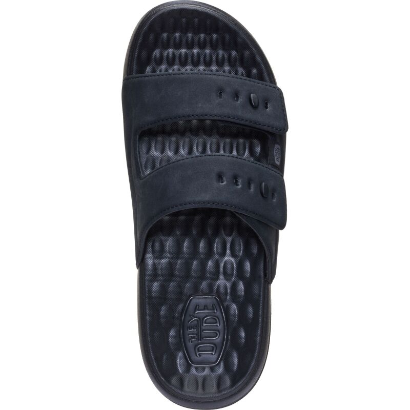HEYDUDE Wave 2 Strap Slide Classic Men's Black/Black