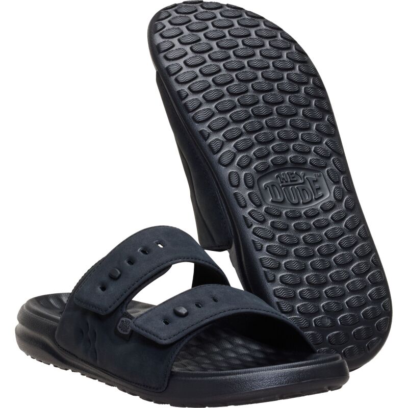 HEYDUDE Wave 2 Strap Slide Classic Men's Black/Black