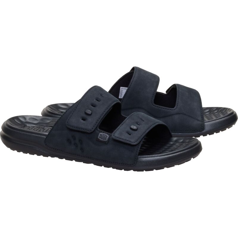 HEYDUDE Wave 2 Strap Slide Classic Men's Black/Black