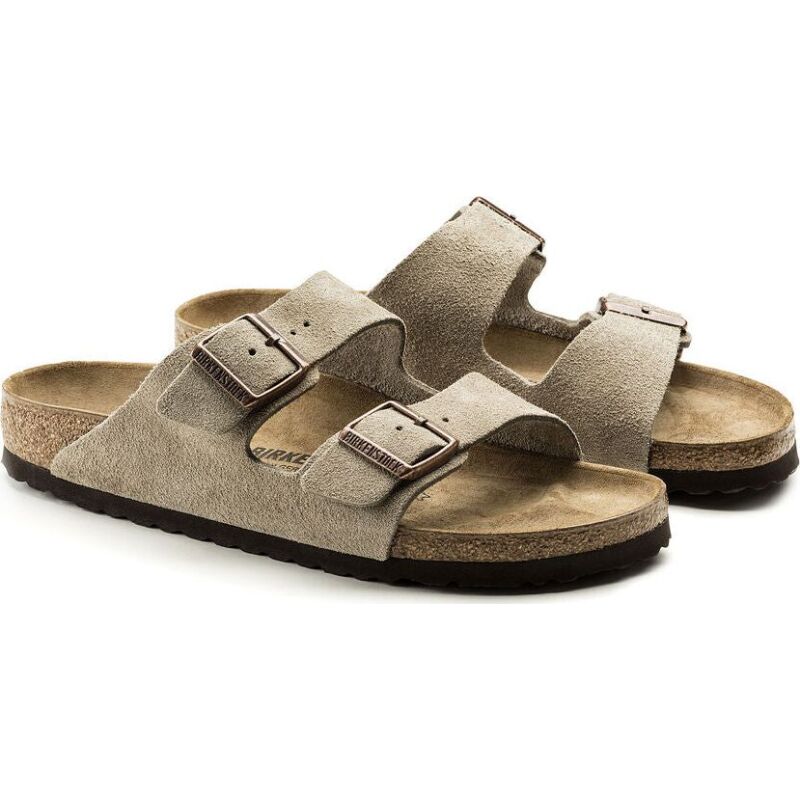 Birkenstock Arizona Suede Leather Narrow Taupe