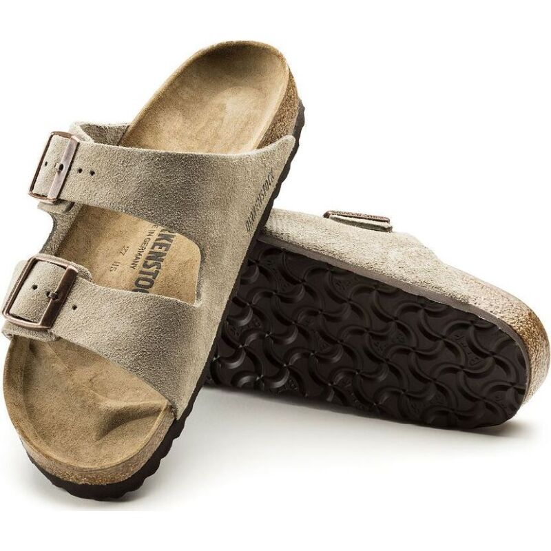 Birkenstock Arizona Suede Leather Narrow Taupe