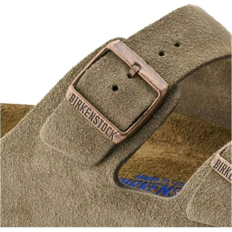 Birkenstock Arizona Soft Footbed Suede Leather Narrow Taupe