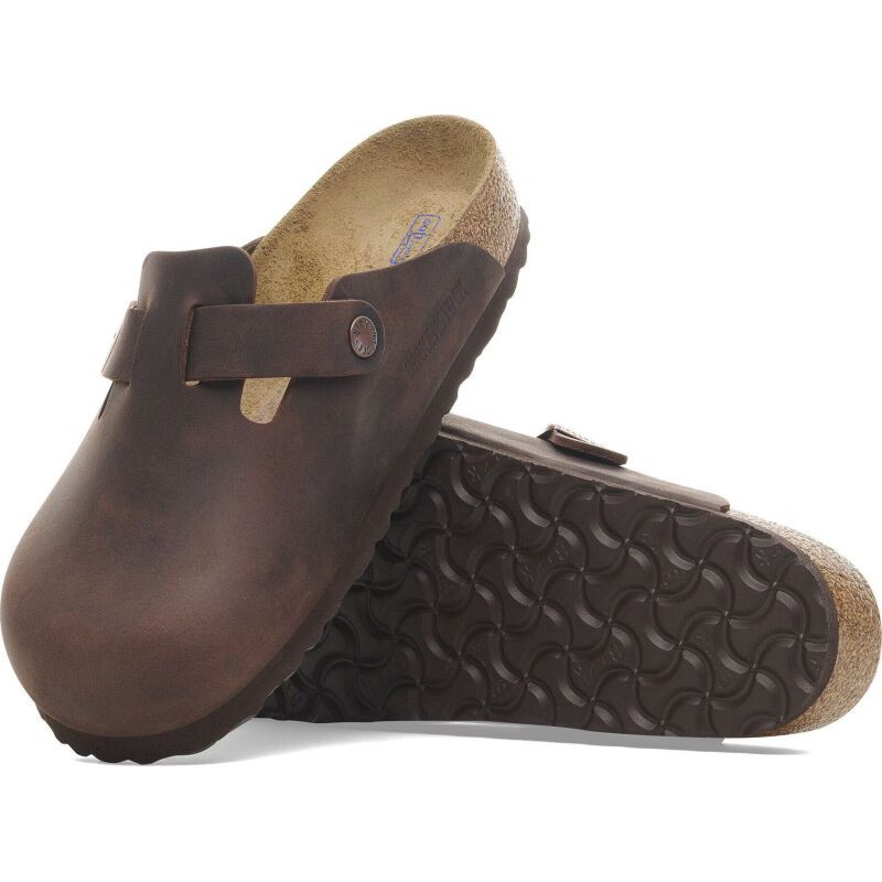 Birkenstock Boston Soft Footbed Oiled Leather Narrow Habana