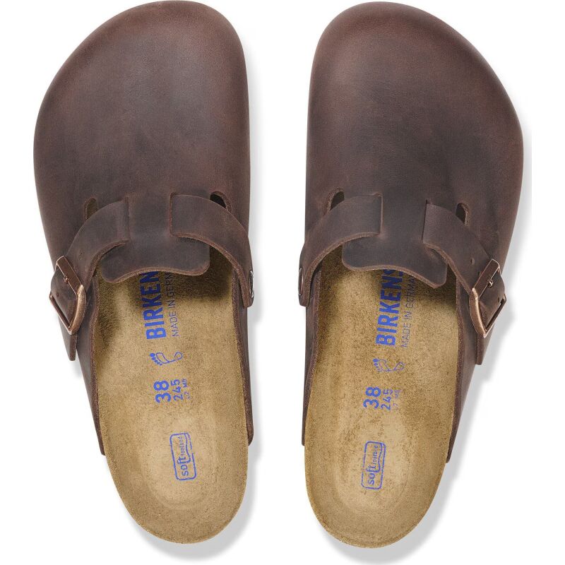 Birkenstock Boston Soft Footbed Oiled Leather Narrow Habana