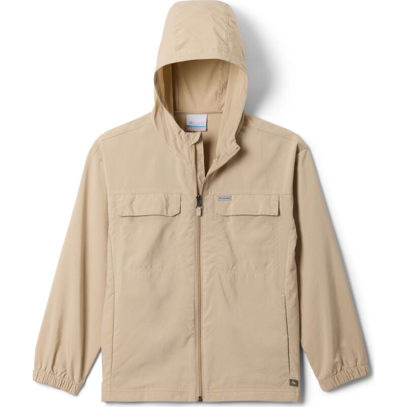 Columbia Skien Valley Hooded Long Sleeve Shirt Youth Ancient Fossil