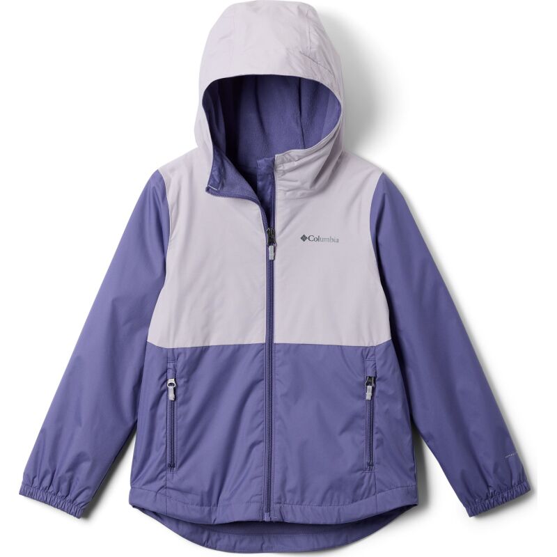 Columbia Youth Girls' Rainy Trails III Fleece Lined Jacket Stormwatch, Lavender Pearl