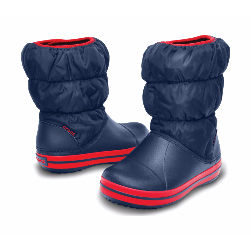 Crocs™ Kids' Winter Puff Boot Tumši zila/Sarkana